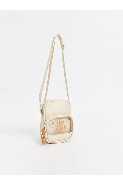 LC Waikiki Lcw Accessories Ecru Leather Look Girl's Shoulder Bag