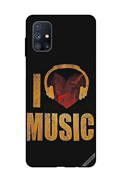 Covernex غطاء حماية لهاتف سامسونج جالاكسي M51 - أنا أحب الموسيقى فينتاج