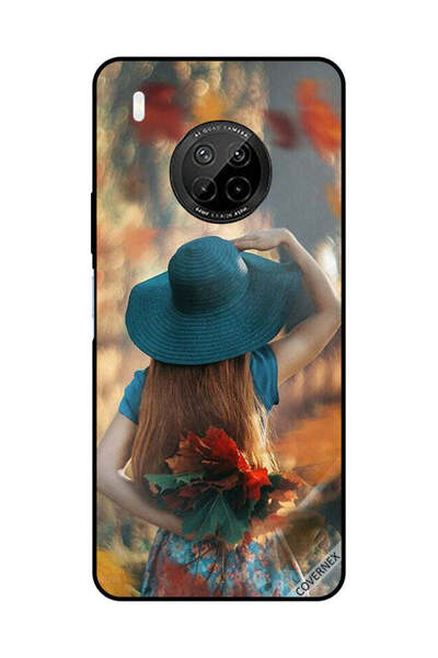 Covernex غطاء حماية لهاتف هواوي Y9A فتاة قبعة تخفي أوراق الحب