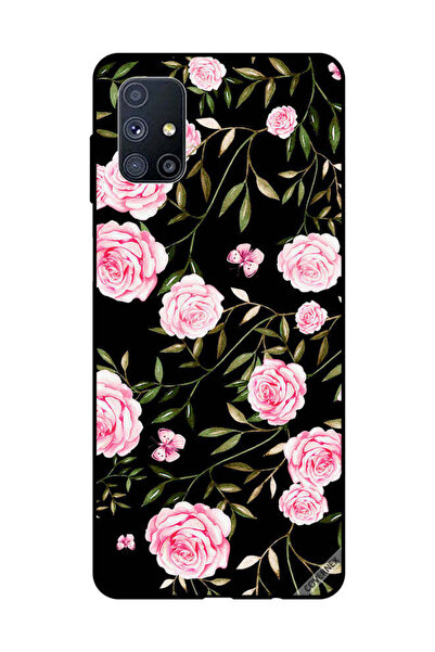 Covernex غطاء حماية لهاتف سامسونج جالاكسي M51، ورود وردية في باقات من الأوراق...