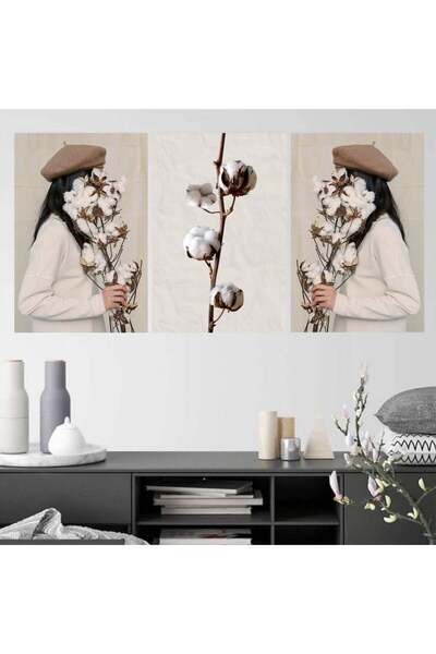 Marktna ثلاث لوحات خشبية ام دي اف بمقاس اجمالي 120x60