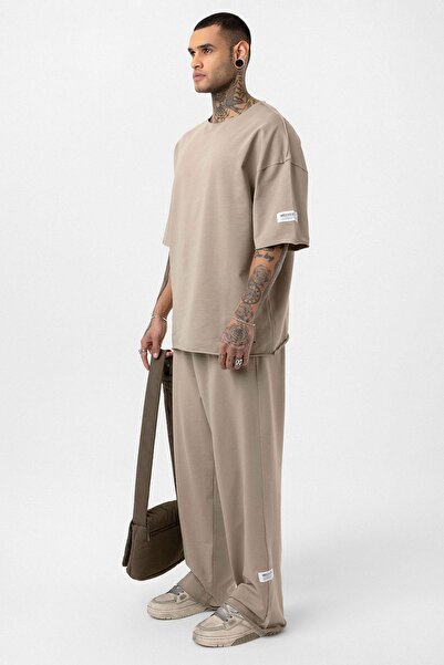 VAMOSCLO oversized Σετ αθλητικής φόρμας με ετικέτα με λεπτομέρειες βιζόν