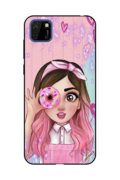 Covernex غطاء حماية لهاتف هواوي Y5P فتاة صغيرة لطيفة تحمل دونات