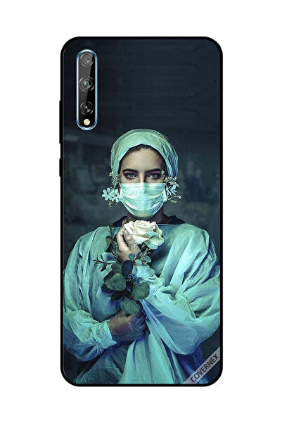 Covernex غطاء حماية لهاتف هواوي Y8P/P Smart S ممرضة تحمل زهرة