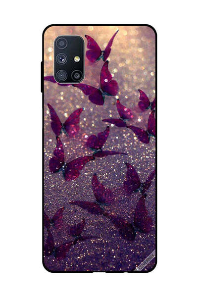 Covernex غطاء حماية لهاتف سامسونج جالاكسي M51 بنقشة فراشات لامعة