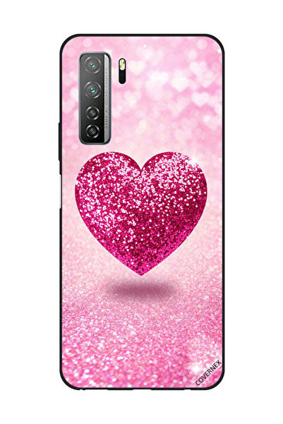 Covernex غطاء حماية لهاتف هواوي نوفا 7SE/P40 لايت 5G - قلب وردي لامع