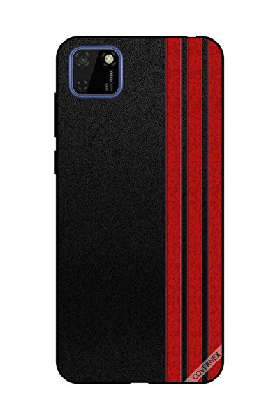 Covernex غطاء حماية لهاتف هواوي Y5P بثلاثة خطوط عمودية حمراء