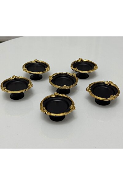 Elzemm store Black Color Rose Frame 6 Pieces Macaron Cup Coffee so Lucky Cup