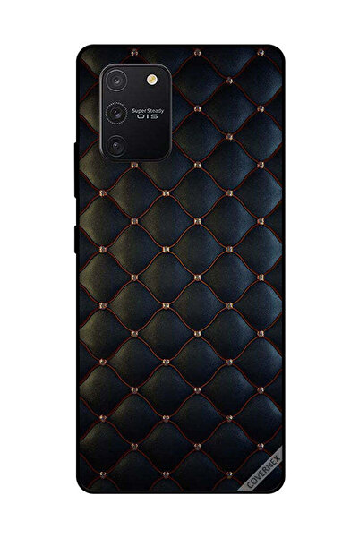 Covernex غطاء حماية لهاتف سامسونج جالاكسي S10 لايت بنقشة قماشية سوداء