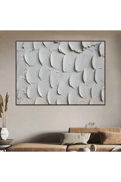 4gdran لوحة قماشية بتصميم الفن التجريدي مع برواز بني مجوف