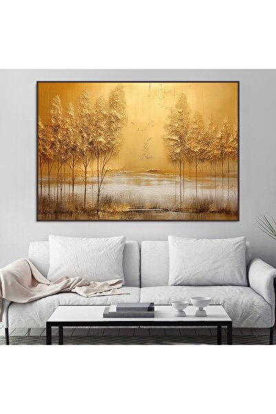 SND لوحة قماشية بتصميم الفن التجريدي مع برواز شامبين مجوف