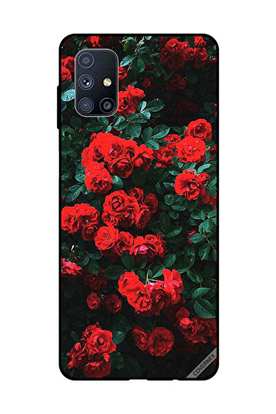 Covernex غطاء حماية لهاتف سامسونج جالاكسي M51 - حديقة الورود الحمراء