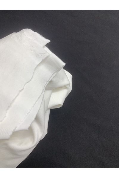 Yiğit Kumaş Ecru Baby Ribana Combed Cotton Fabric, Piece 90X160 cm