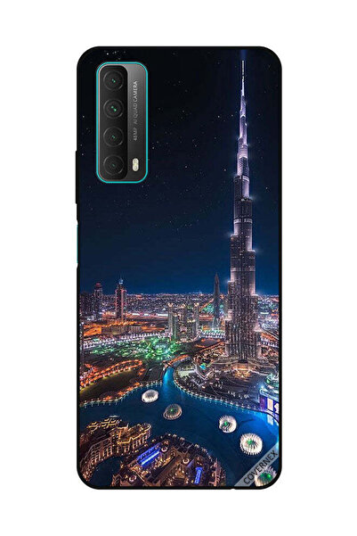 Covernex غطاء حماية لهاتف هواوي Y7A/P Smart 2021 منظر ليلي لوسط المدينة