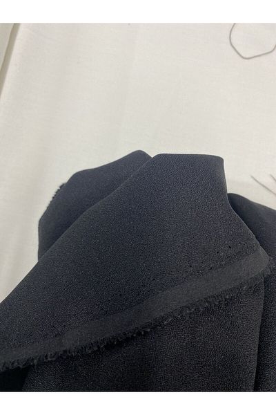 Yiğit Kumaş Crepe Fabric with Sand, Piece 120X150 cm Black