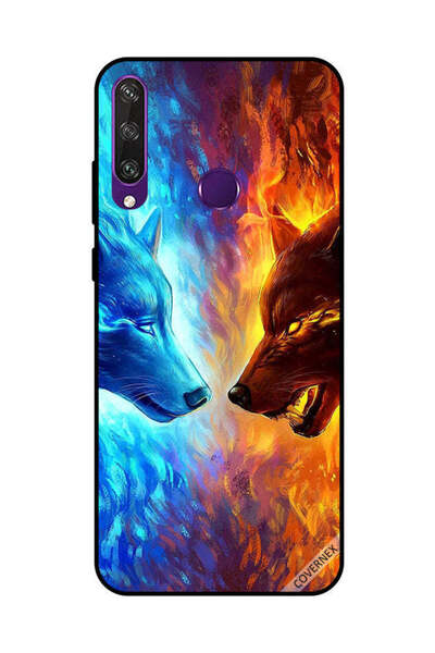 Covernex غطاء حماية لهاتف هواوي Y6P ذئب الماء والنار
