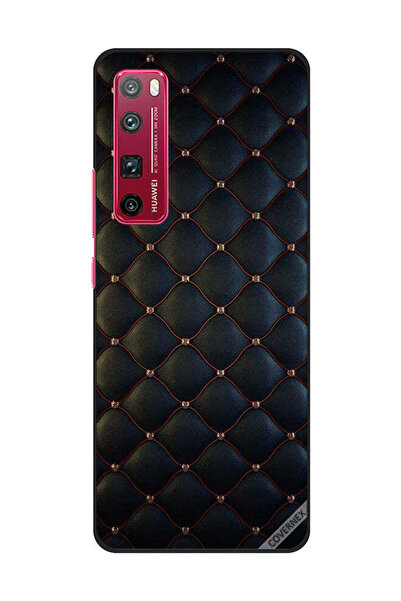 Covernex غطاء حماية لهاتف هواوي نوفا 7 برو - مطبوع عليه نقشة قماشية سوداء