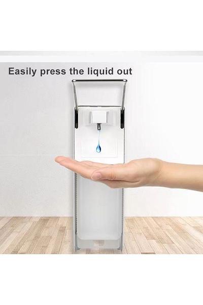 AKC 1000ml Elbow Push Manual Soap Dispenser – Wall Mounted Aluminum Alloy Touch-Free Arm Lever