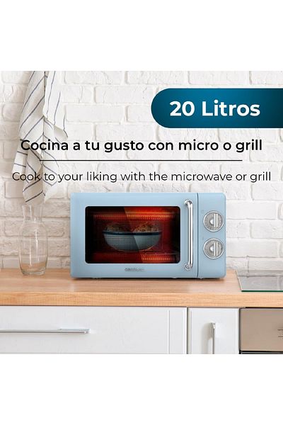 Perre Cuptor cu microunde, Cecotec ProClean 3110, Retro Albastru, 20L