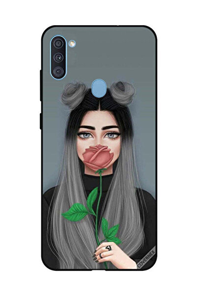 Covernex غطاء حماية لهاتف سامسونج جالاكسي A11 بطبعة فتاة لطيفة تخفي فمها على ...