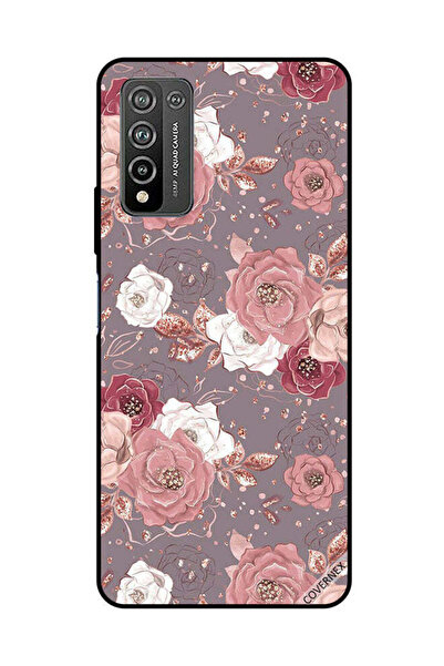 Covernex غطاء حماية لهاتف Honor 10X Lite بنمط زهور بلون الشوكولاتة