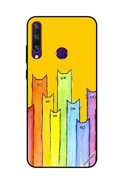 Covernex غطاء حماية لهاتف هواوي Y6P بتصميم دمية قطة