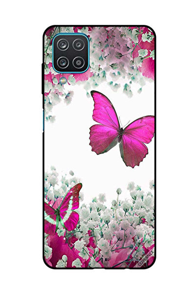 Covernex Protective Case Cover For Samsung Galaxy A12/M12 Dark Pink Butterfly...