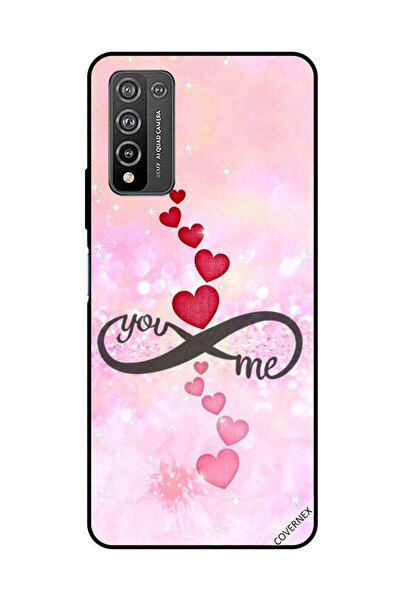 Covernex غطاء حماية لهاتف Honor 10X Lite - قلوب حمراء ووردية - You Infinity Me