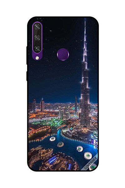 Covernex غطاء حماية لهاتف هواوي Y6P - منظر ليلي لوسط المدينة