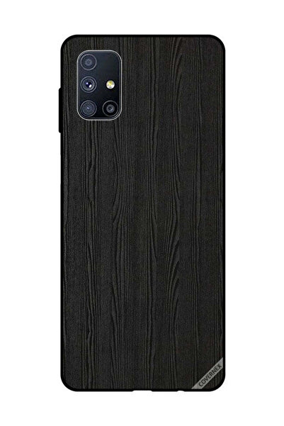 Covernex غطاء حماية لهاتف سامسونج جالاكسي M51 بنمط خشبي أسود