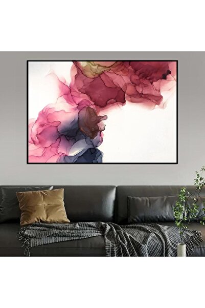 Marktna لوحة قماشية بتصميم الفن التجريدي مع برواز أسود مجوف