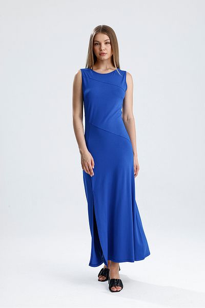 Sense Rochie din lycra din viscoză fără mâneci cu fante |   ELB35734 Saks