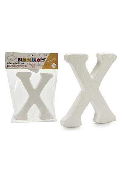 Wincell Literă decorativă X, Pincello, polistiren alb