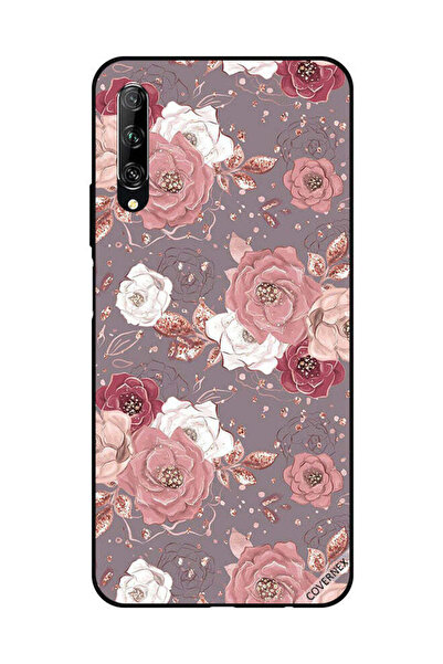 Covernex غطاء حماية لهاتف هواوي Y9S بنقشة زهور بلون الشوكولاتة