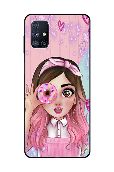 Covernex غطاء حماية لهاتف سامسونج جالاكسي M51 فتاة صغيرة لطيفة تحمل دونات