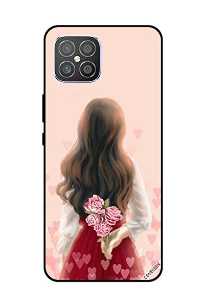 Covernex غطاء حماية لهاتف هواوي نوفا 8 إس إي - فتاة تخفي أزهارًا