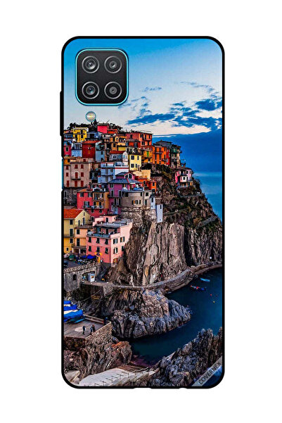 Covernex غطاء حماية لهاتف سامسونج جالاكسي A12/M12 - منازل ملونة على البحر