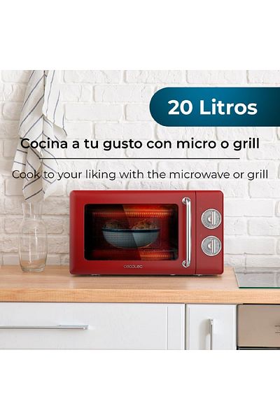 Perre Microwave oven, Cecotec ProClean 3110, 20L, Grill, Red