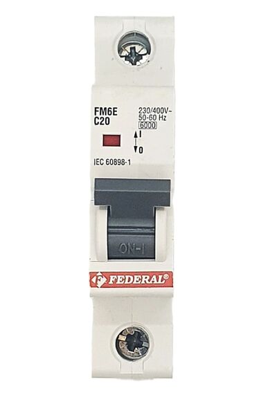 1x20A 6kA C Sigorta Fm6-Fm6E Federal