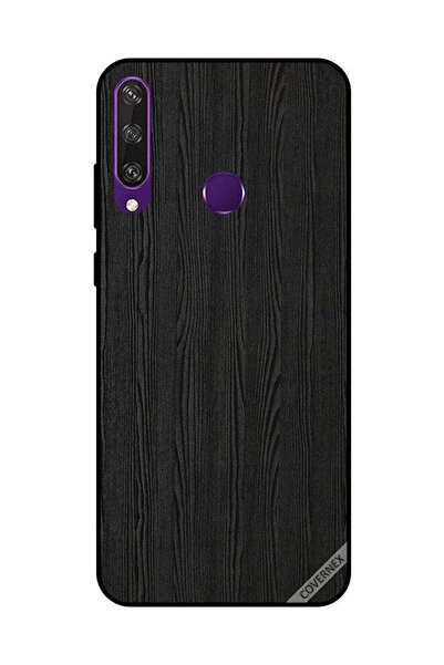 Covernex غطاء حماية لهاتف هواوي Y6P بنمط خشبي أسود