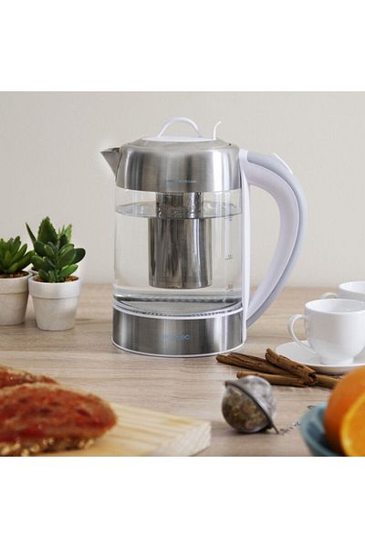 Perre Fierbător Electric, Ppyre Thermosense 370, 1.7L, Sticlă Borosilicată