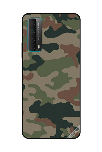 Covernex غطاء حماية لهاتف هواوي Y7A/P Smart 2021 بنمط مموه باللونين الأخضر وا...