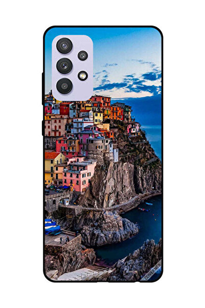 Covernex غطاء حماية لهاتف سامسونج جالاكسي A32 5G - منازل ملونة على البحر