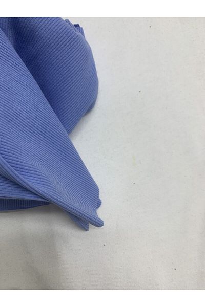 Yiğit Kumaş Blue Camisole (Ribbed) Fabric, Piece 20X110 cm