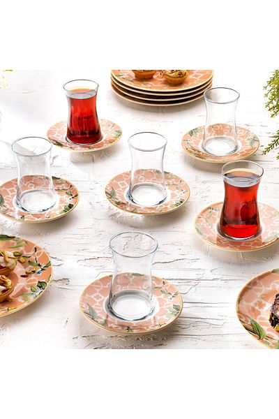 Schafer Sorte Tea Set 12 Pieces-Pink