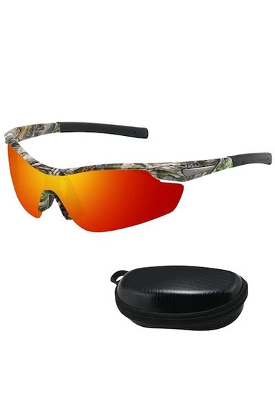 Hipolar - Polarized Sunglasses, Camouflage Design, Black HD26 Lens, UV400, with Shockproof Case