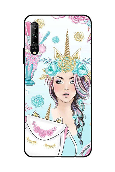 Covernex غطاء حماية لهاتف هواوي Y9S رموش على الحقيبة وفتاة يونيكورن