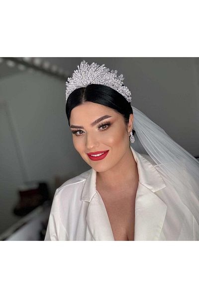 KREATIVA Coroană din argint pentru mirese, cu zirconiu - 5081