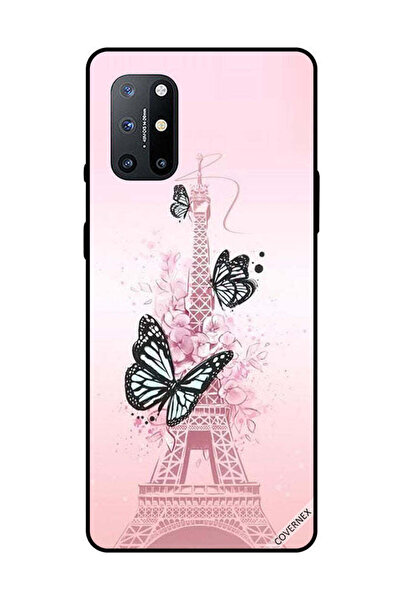 Covernex غطاء حماية لهاتف OnePlus 8T برسومات فراشات سوداء على برج Effiel