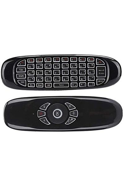 Generic جهاز تحكم عن بعد Ccylez C120 USB 2.4G Air Flying Mouse بإضاءة خلفية ملونة وجهاز تحكم عن بعد متعدد الوظائف